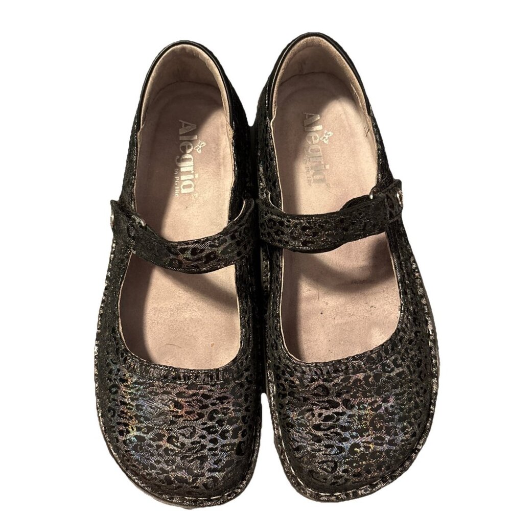 Alegria Belle Wilder Women’s Mary Jane Size 40 Comfort Nurse Animal Print